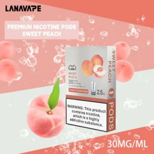 【水蜜桃口味】LANA煙彈|LANA一代主機通用|29種口味|發光透明霧化彈 2.5ml/3枚入 #台灣正品現貨
