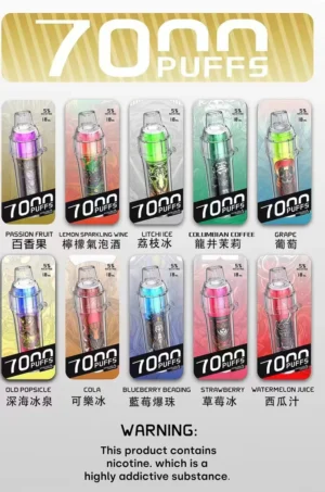 喜貝HEBAT 大容量7000口拋棄式|12款可選|一次性電子煙 |台灣現貨速發、7-11貨到付款