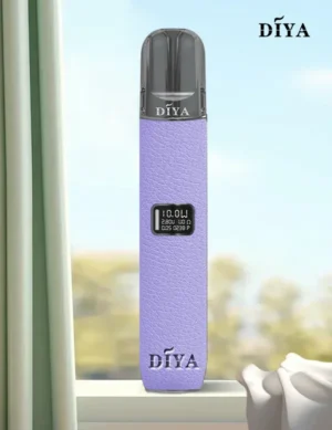【奼紫嫣蘭】DIYA 叮啞一代皮革顯示屏主機 | 通用一代煙彈 | 兩段式功率調節|台灣正品現貨