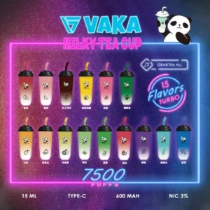 VAKA奶茶杯 |7500口/15款口味|拋棄式電子煙 #台灣正品現貨、7-11貨到付款